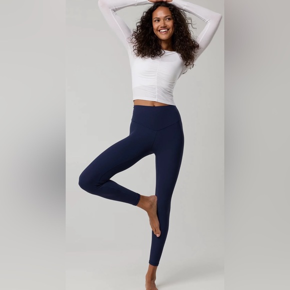 aerie Pants - Offline by Aerie Real Me XTRA High Waisted Ribbed Leggings XS Navy 7/8